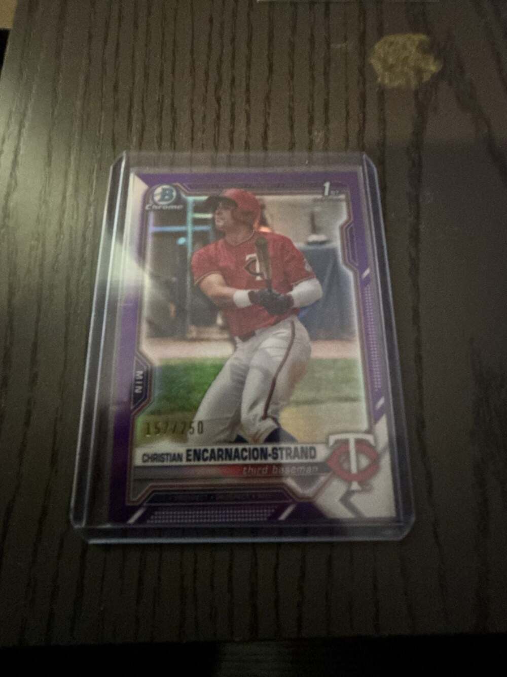 2021  Chrome Christian Encarnacion-Strand 1st Bowman Purple Refractor  157/250